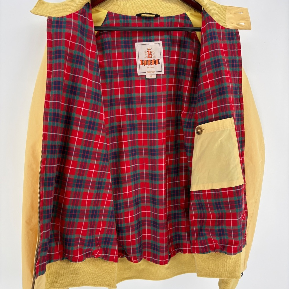 Baracuta G9 Harrington Jacket 46 Yellow Made England Fraser Tartan Preppy - Picture 5 of 15